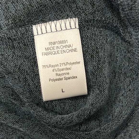 Young Fabulous & Broke Blue Marled Twist Front Soft Knit Top Size Large NWT - Picture 6 of 10